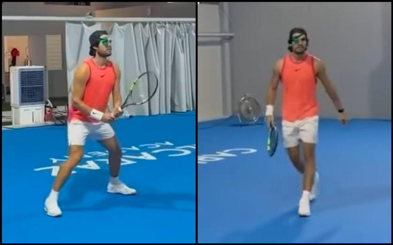 Carlos Alcaraz si allena con un occhio coperto, come funziona lo Sport Vision Training