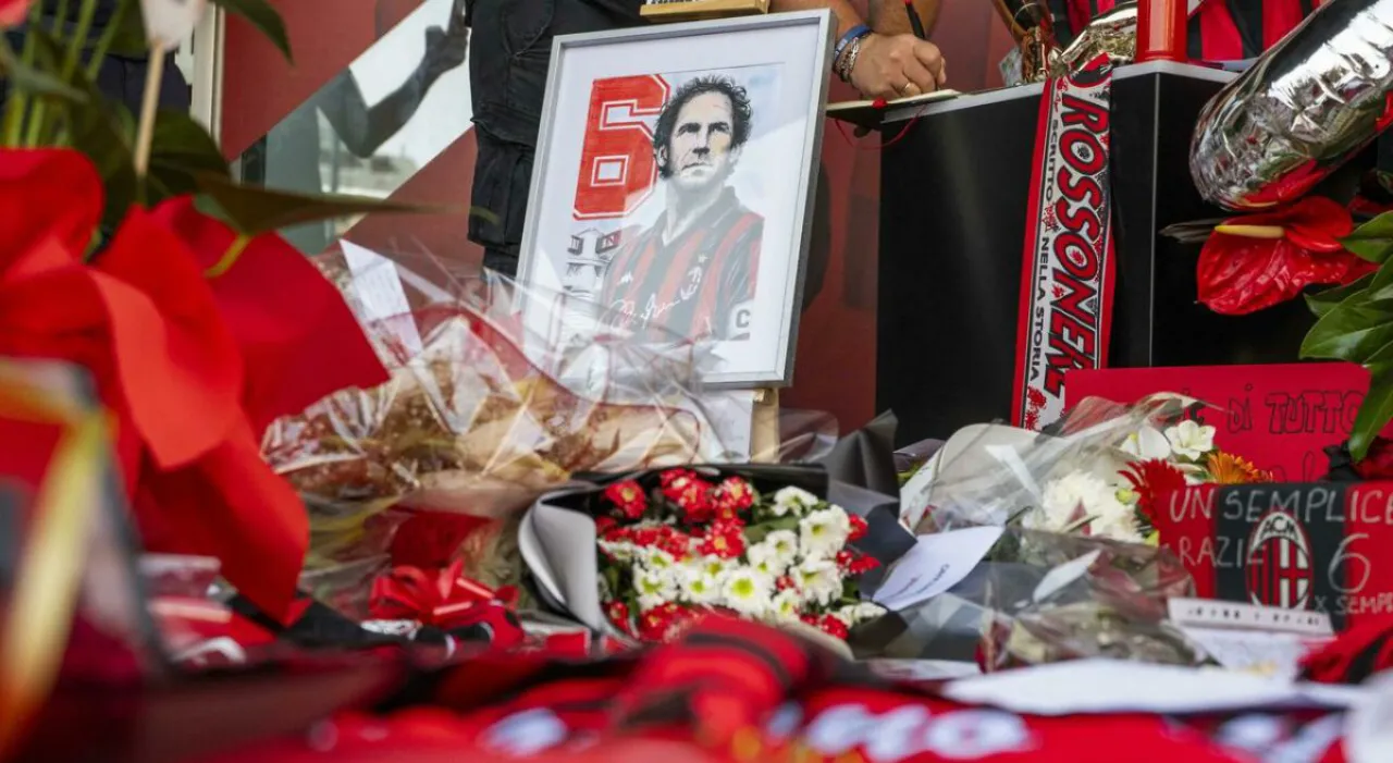 Funerali di Franco Baresi a Milano, l