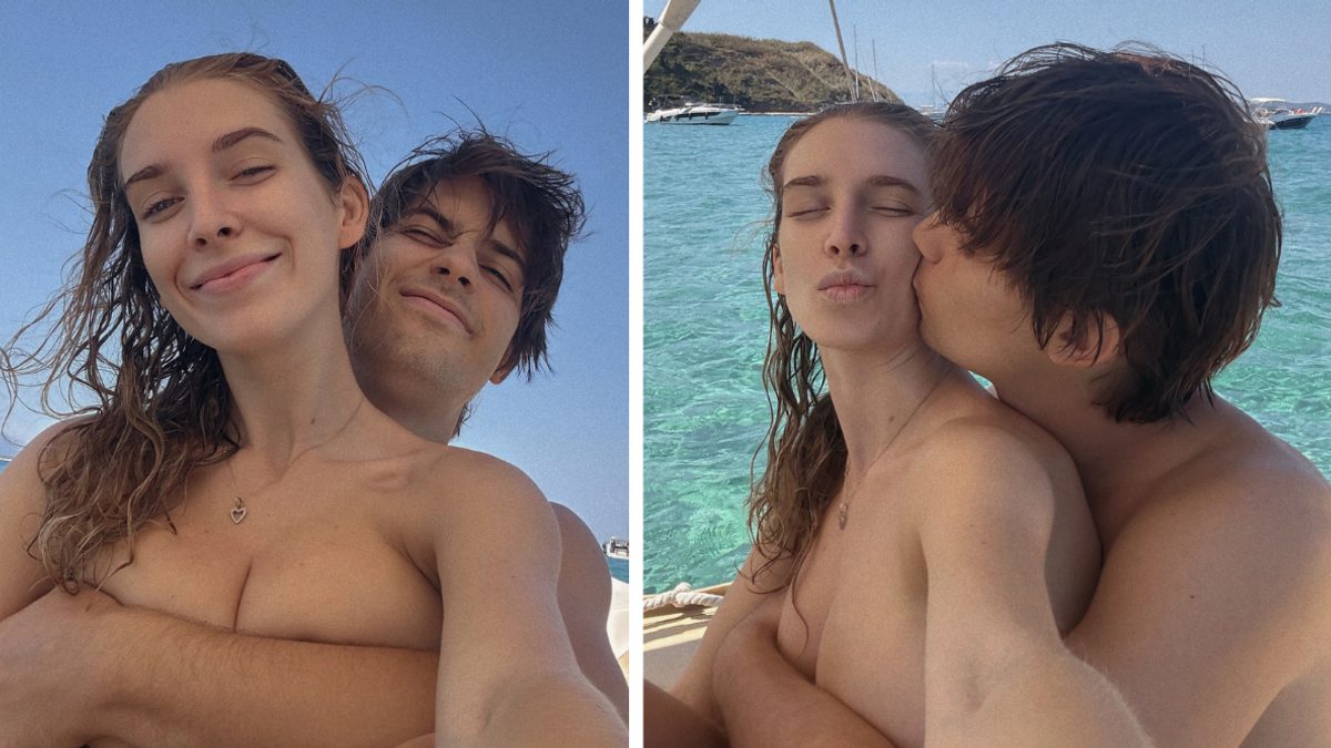 Lucrezia Lando e Lorenzo Tano in vacanza, gli scatti topless e l