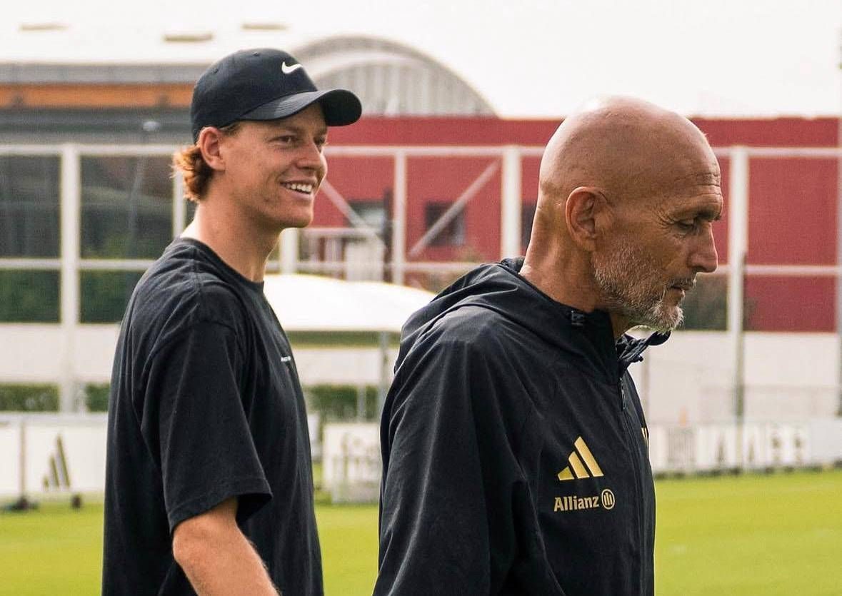 Sinner alla Continassa, visita alla Juventus e incontro con Spalletti durante il recupero