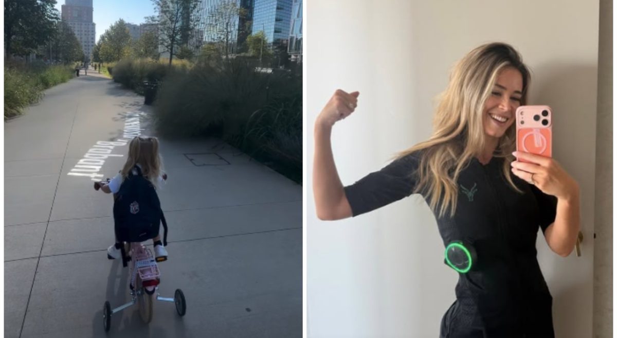 Diletta Leotta, il primo giorno di asilo di Aria a Milano tra emozione e routine