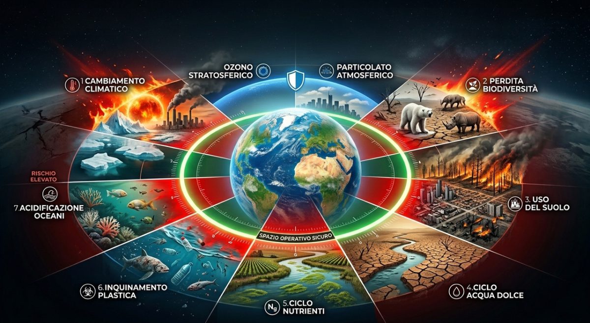 Sistema Terra, sette limiti planetari su nove superati e rischi in aumento