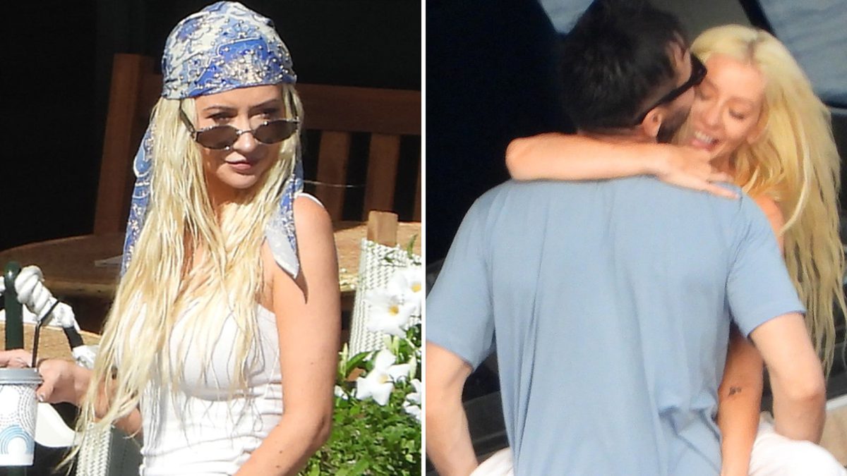 Christina Aguilera a Portofino, giornata in yacht con Matthew Rutler e look anni Duemila