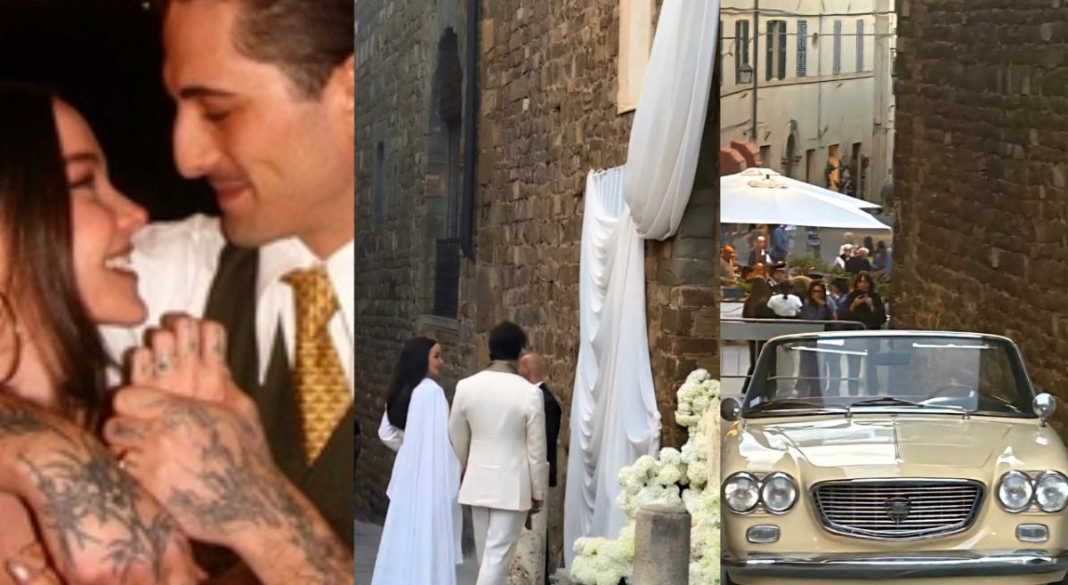Damiano David e Dove Cameron sposi a Montalcino: il primo bacio da marito e moglie!