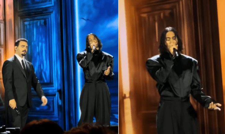 Mahmood torna sul palco, a Mantova il duetto con Il Volo e il nuovo look