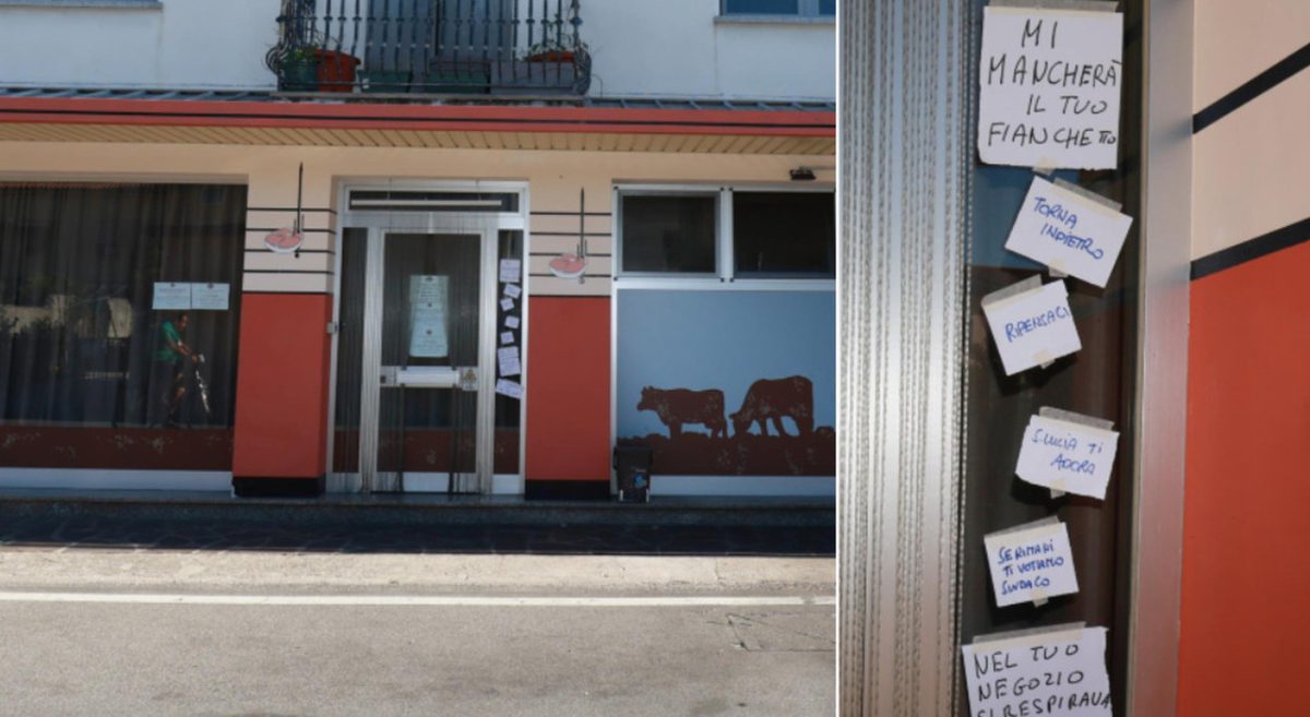 Santa Lucia di Piave, il macellaio va in pensione: la vetrina si riempie di messaggi