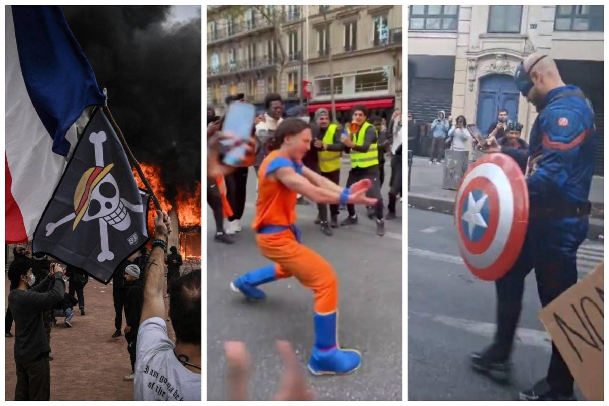 Proteste in Francia, da Goku a Batman: i costumi della cultura pop tra i manifestanti