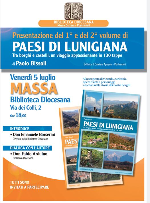 Costituita la Biblioteca diocesana: a Massa Carrara venerdì conferenza sui Paesi della Lunigiana