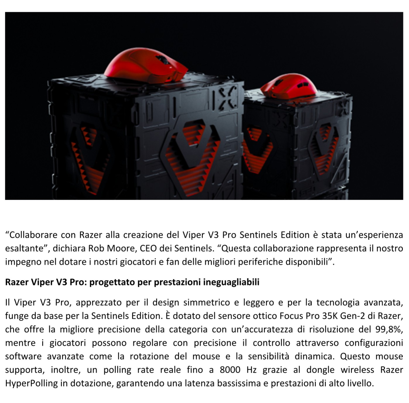 razer viper RAZER VIPER V3 PRO SENTINELS EDITION: UN TRIBUTO ALL’ECCELLENZA NEGLI ESPORT