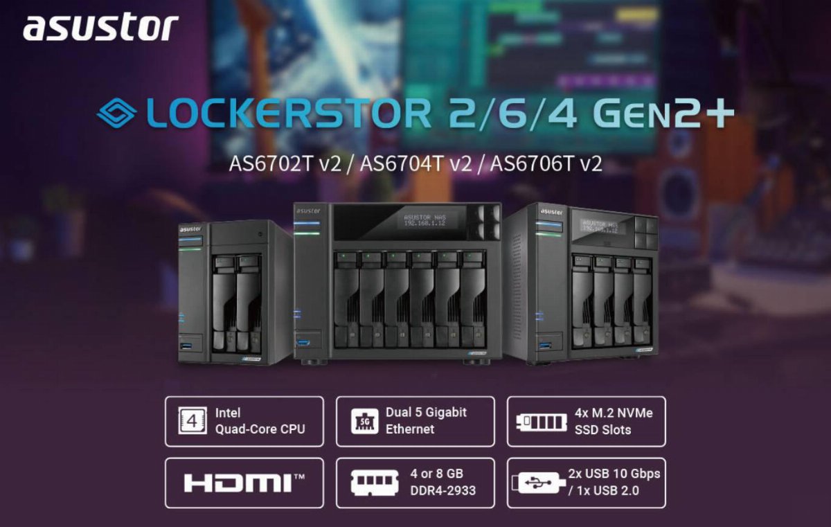 ASUSTOR annuncia i nuovi Lockerstor Gen2+ ASUSTOR annuncia i nuovi Lockerstor Gen2+