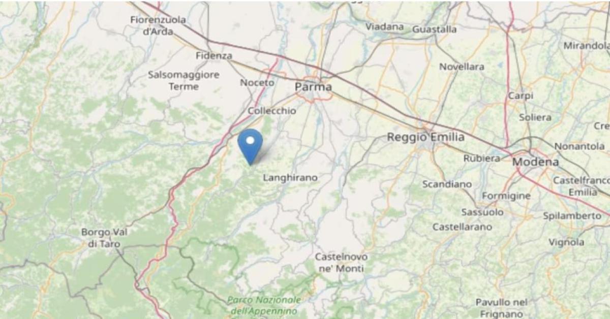 Terremoto oggi a Parma-Calestano: scossa di magnitudo 3.8 