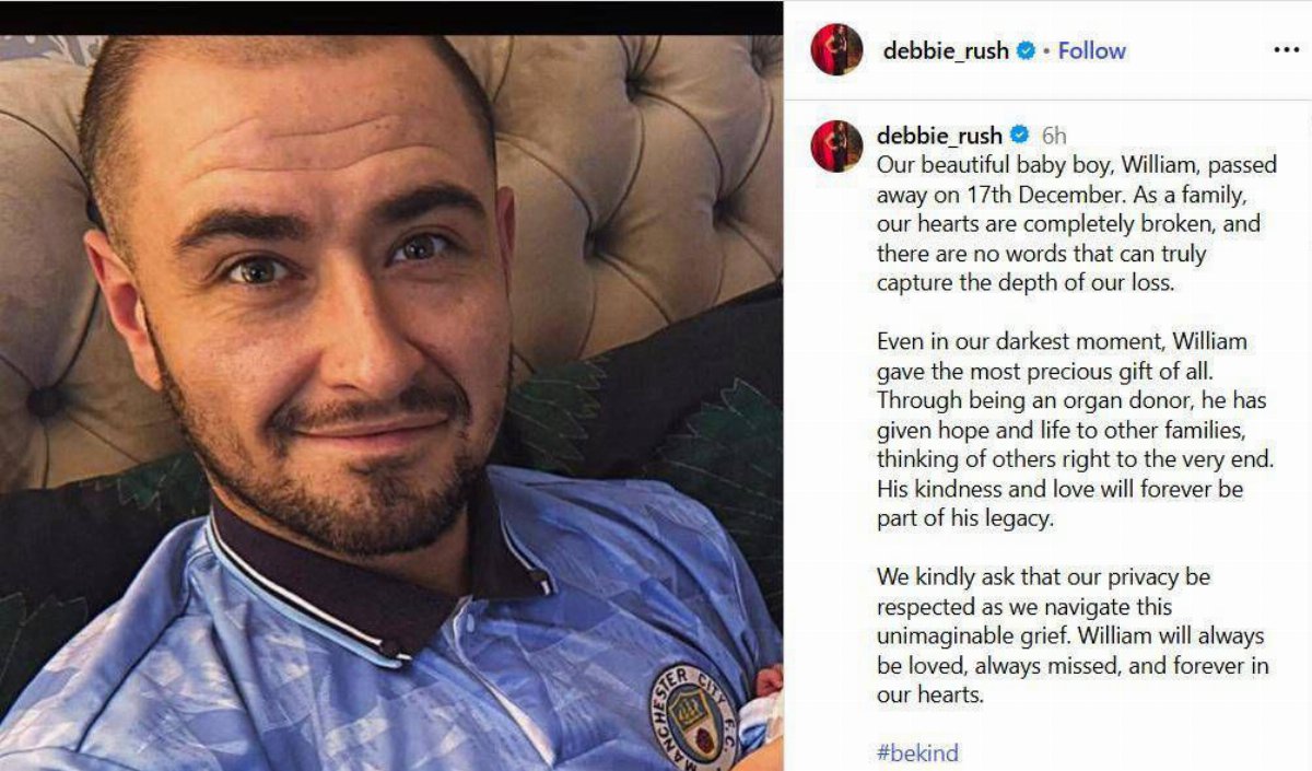 William Rush, morto a 31 anni l William Rush, morto a 31 anni l