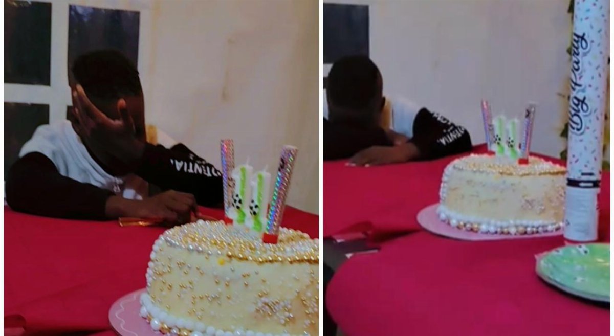 Bimbo resta solo alla festa di compleanno sull