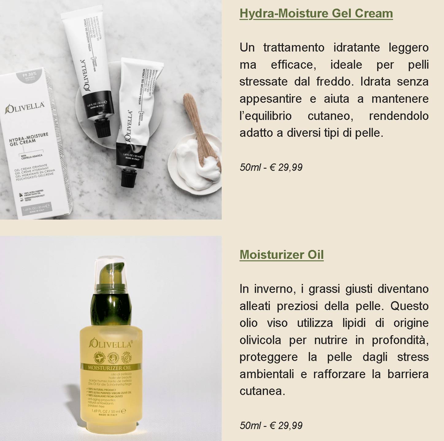 Olivella: la dieta mediterranea per la pelle