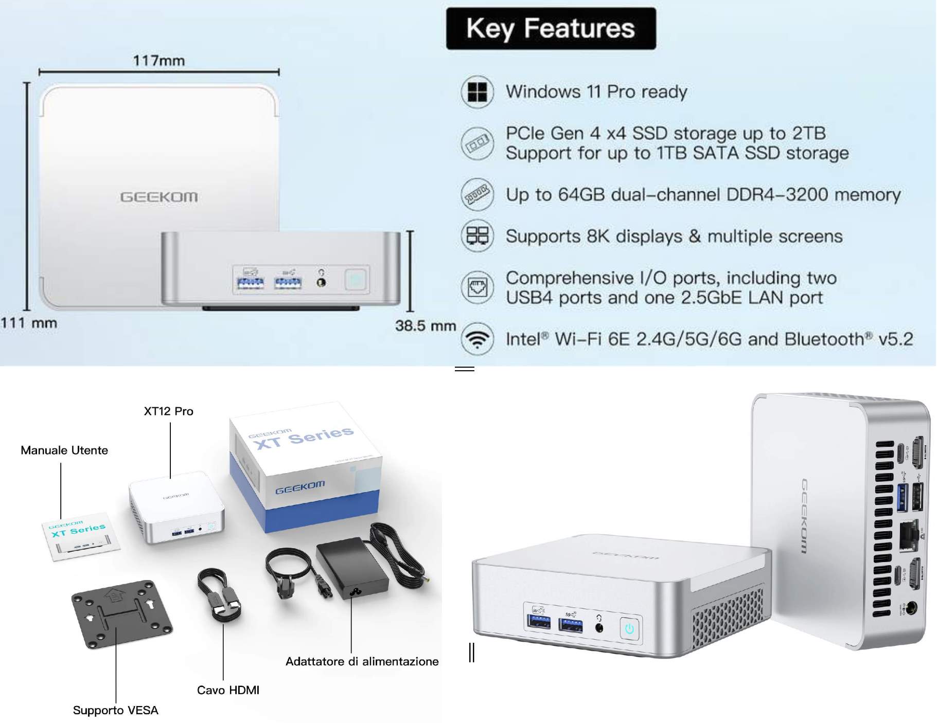 geekom xt12 GEEKOM XT12 Pro mini PC Recensione