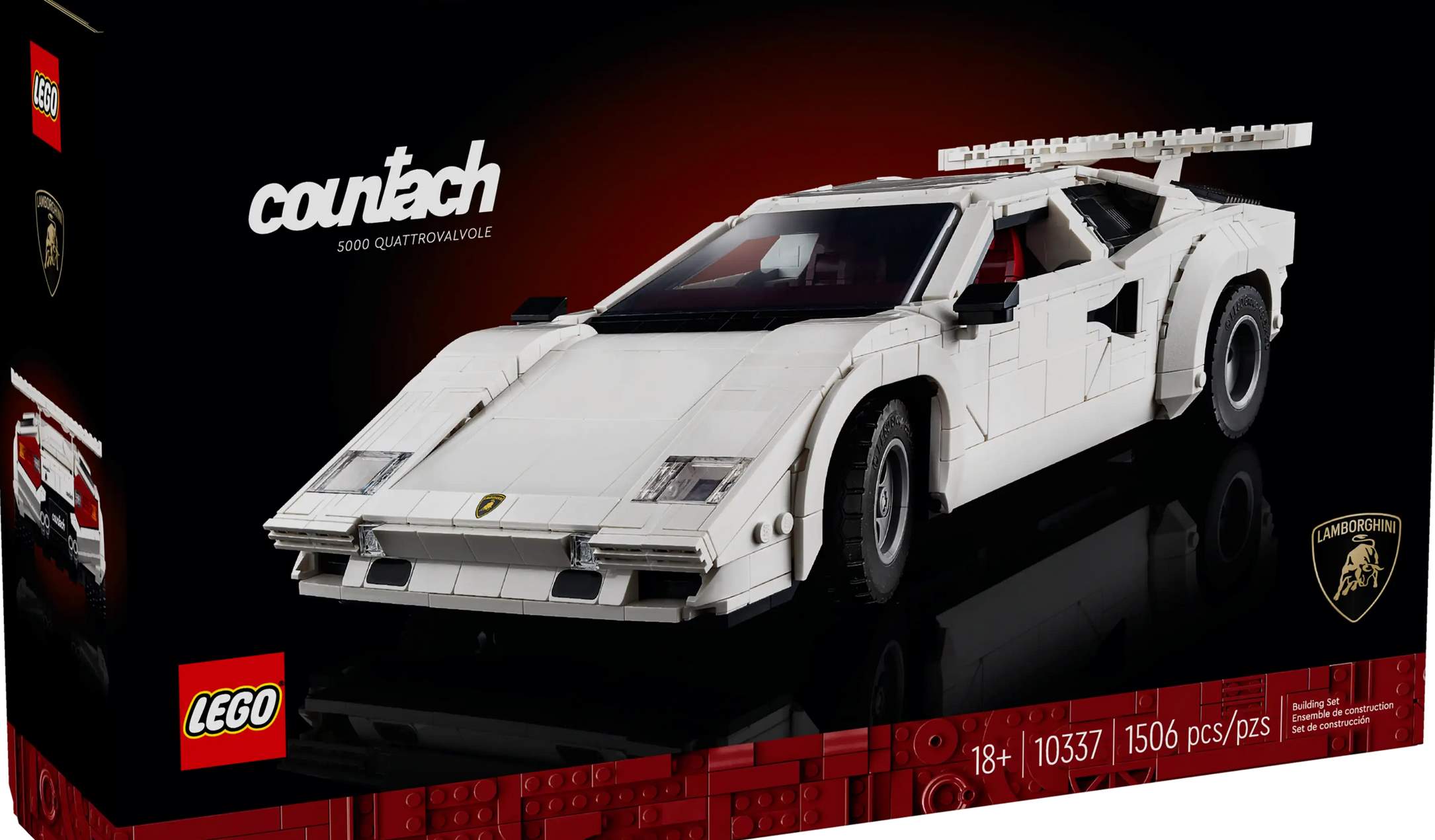 LEGO LANCIA IL SET LAMBORGHINI COUNTACH 5000 QUATTROVALVOLE