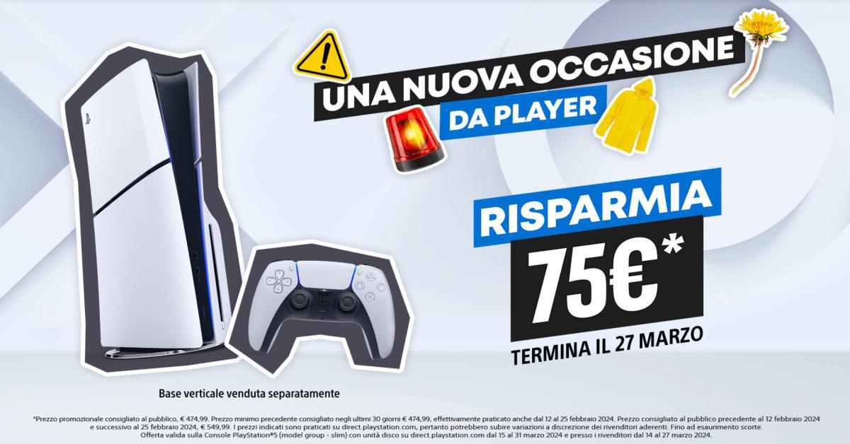 PlayStation 5 Slim: risparmia €75, fino al 27 marzo