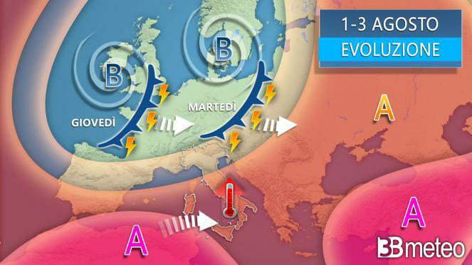 Previsioni meteo agosto 2023: Temporali al Nord, caldo afro mediterraneo nel resto d