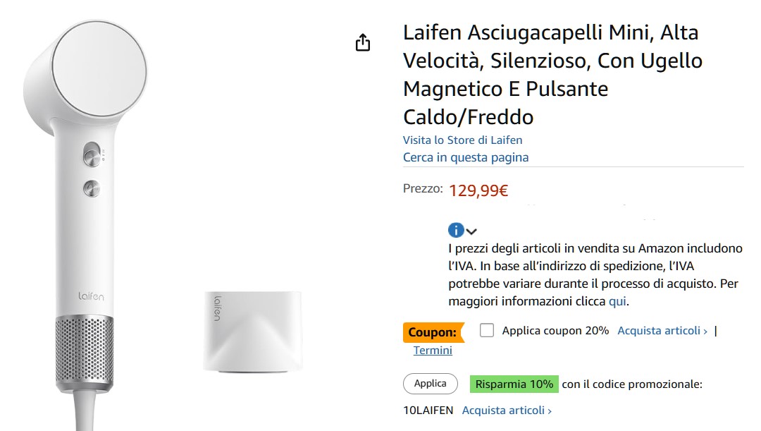 Recensione Laifen Mini Hair Dryer: il phon compatto e potente per ogni occasione