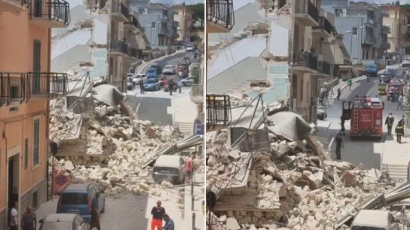 Crollo di una palazzina a Matera: senza feriti ma preoccupazioni per l