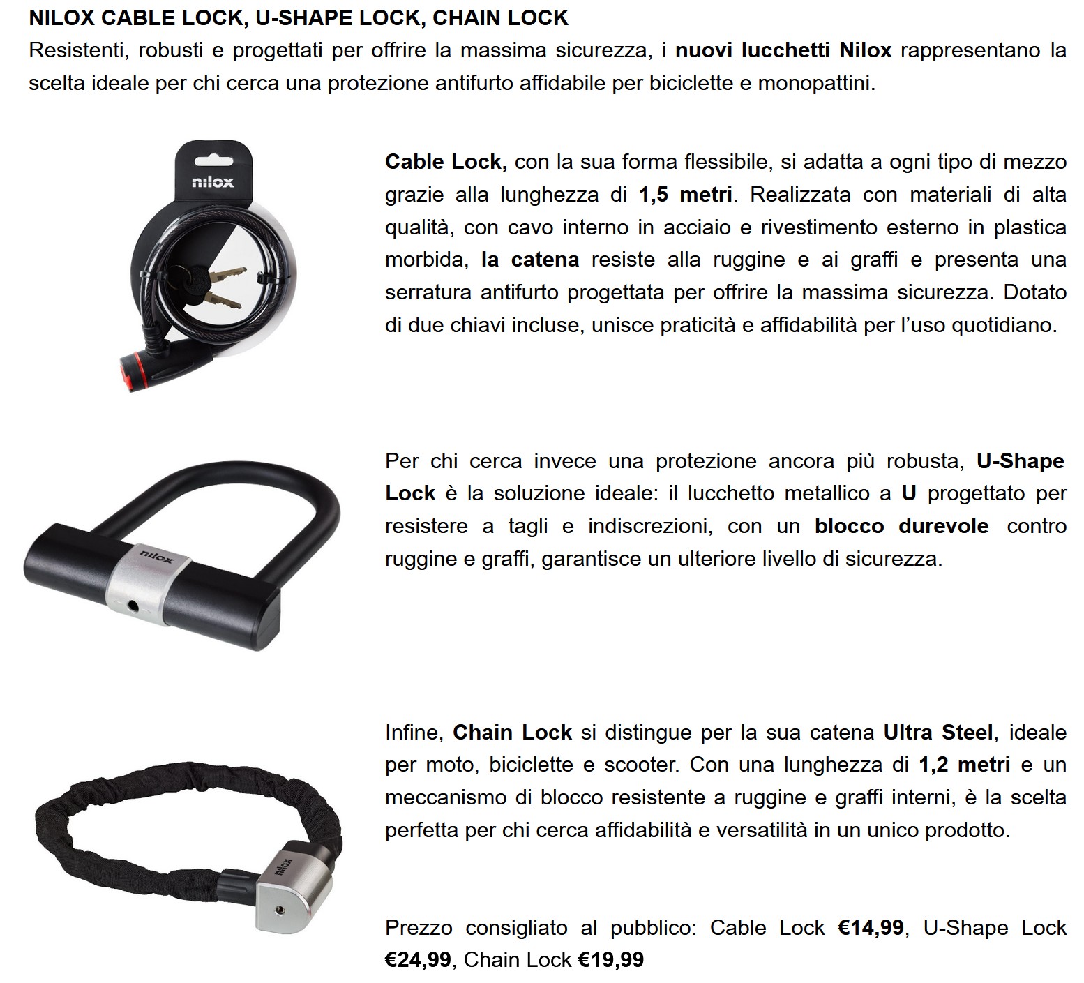 nilox amplia Nilox amplia la linea di accessori per la mobilità green