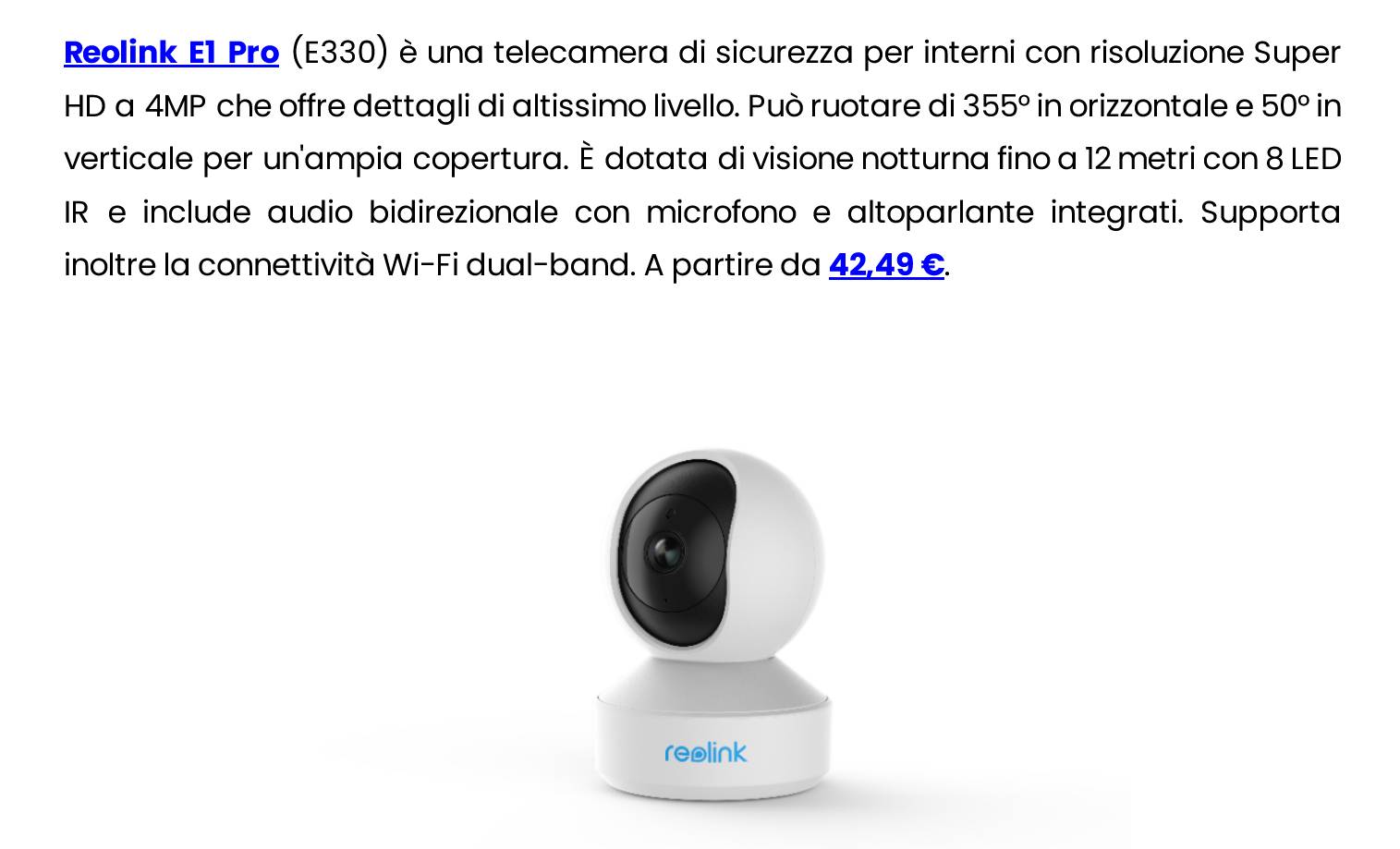 Reolink si espande nel mercato italiano