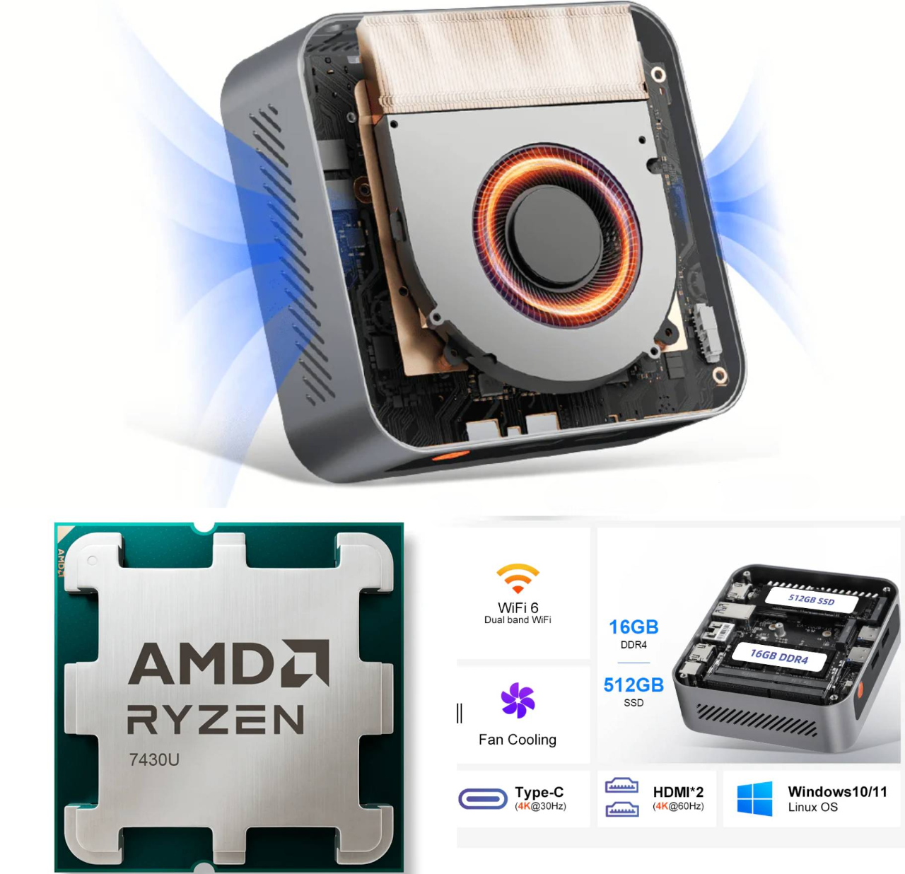 recensione ninkear Recensione Ninkear M7 Mini PC