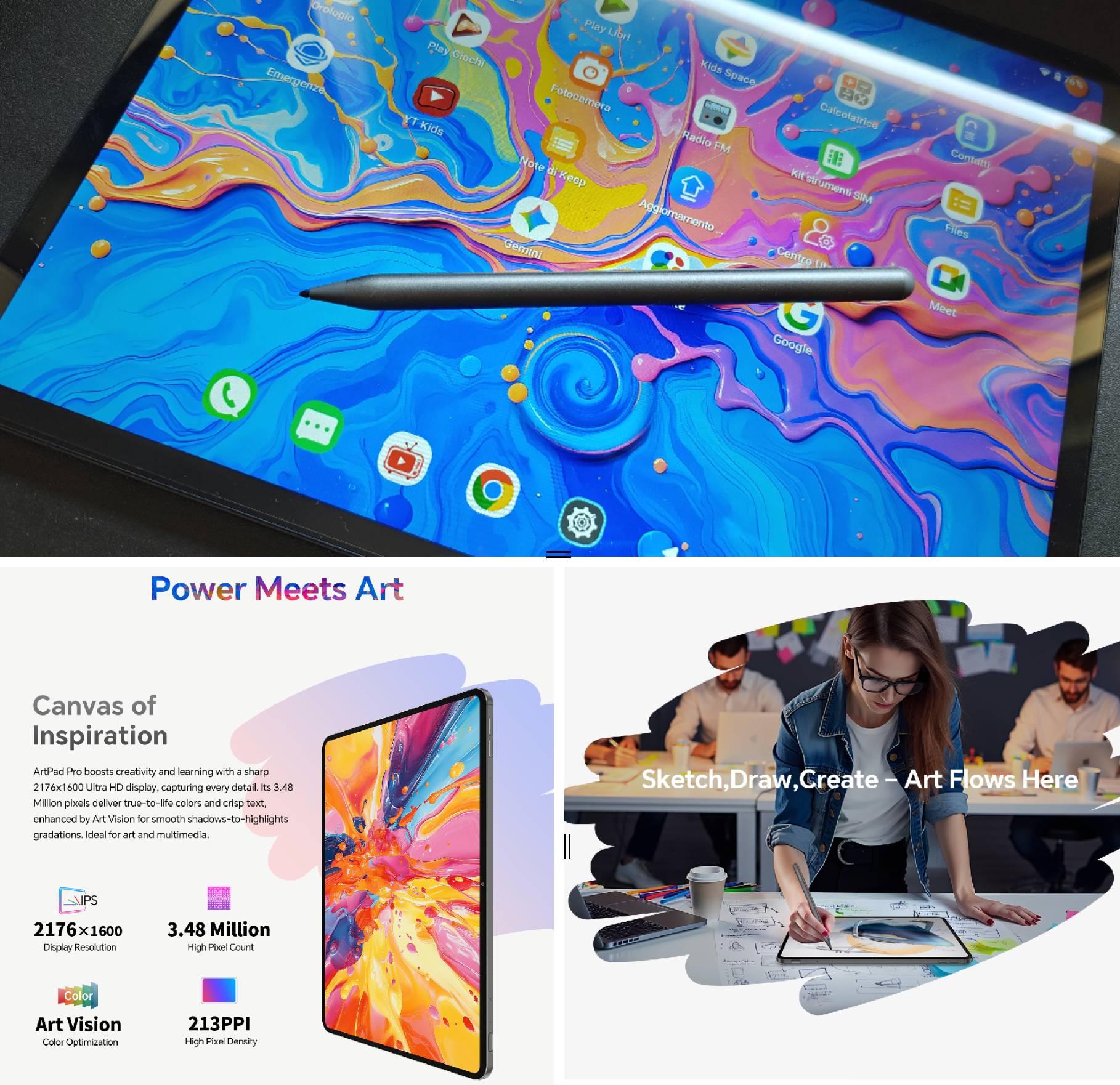 Recensione Teclast ArtPad Pro 