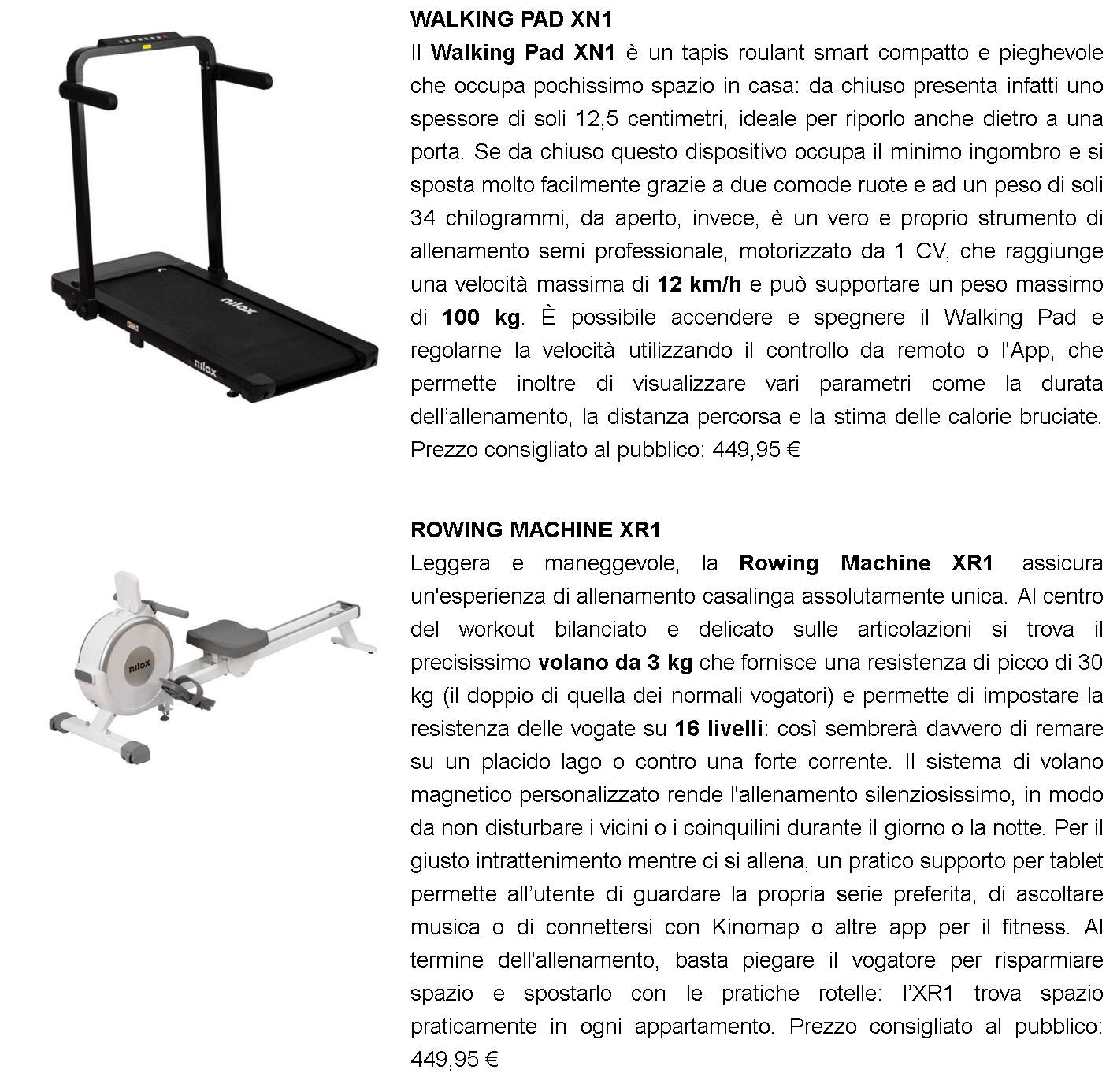 Nuova linea Nilox dedicata all’home fitness