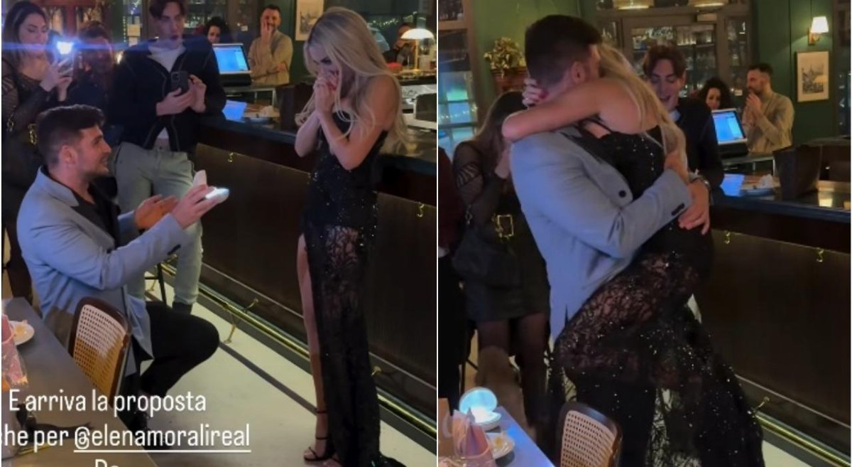 Elena Morali, proposta di matrimonio a sorpresa da Luigi Favoloso al compleanno a Milano