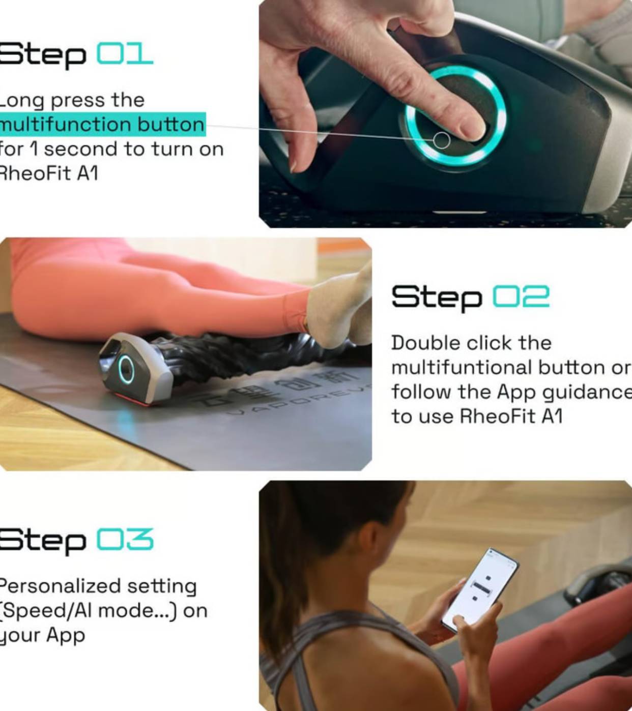 RheoFit A1: il primo roller massaggiante intelligente 