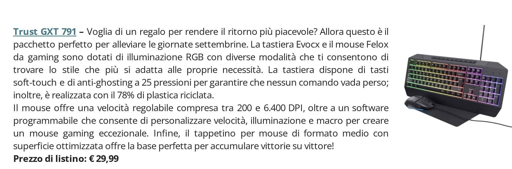 back gaming Back to Gaming: gli accessori di Trust per giocare a settembre