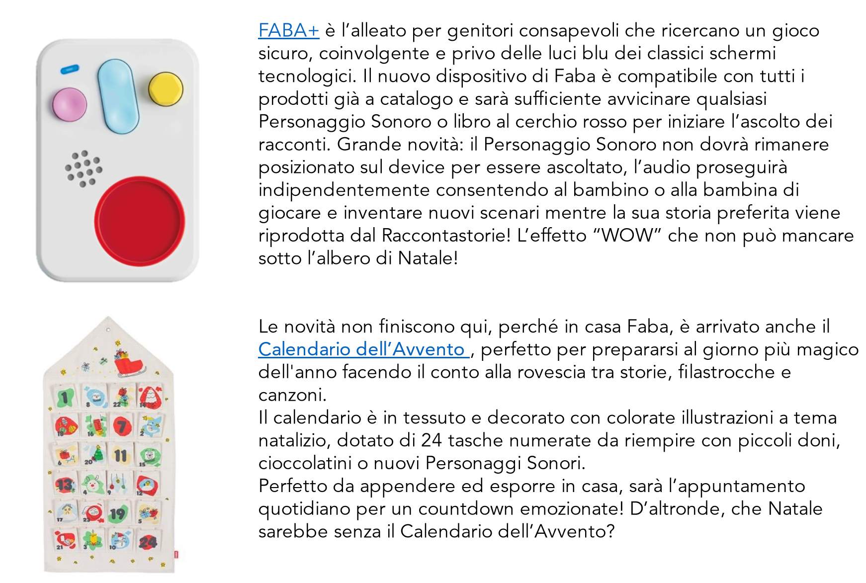 FABA+ e tante novità per accendere la magia del Natale