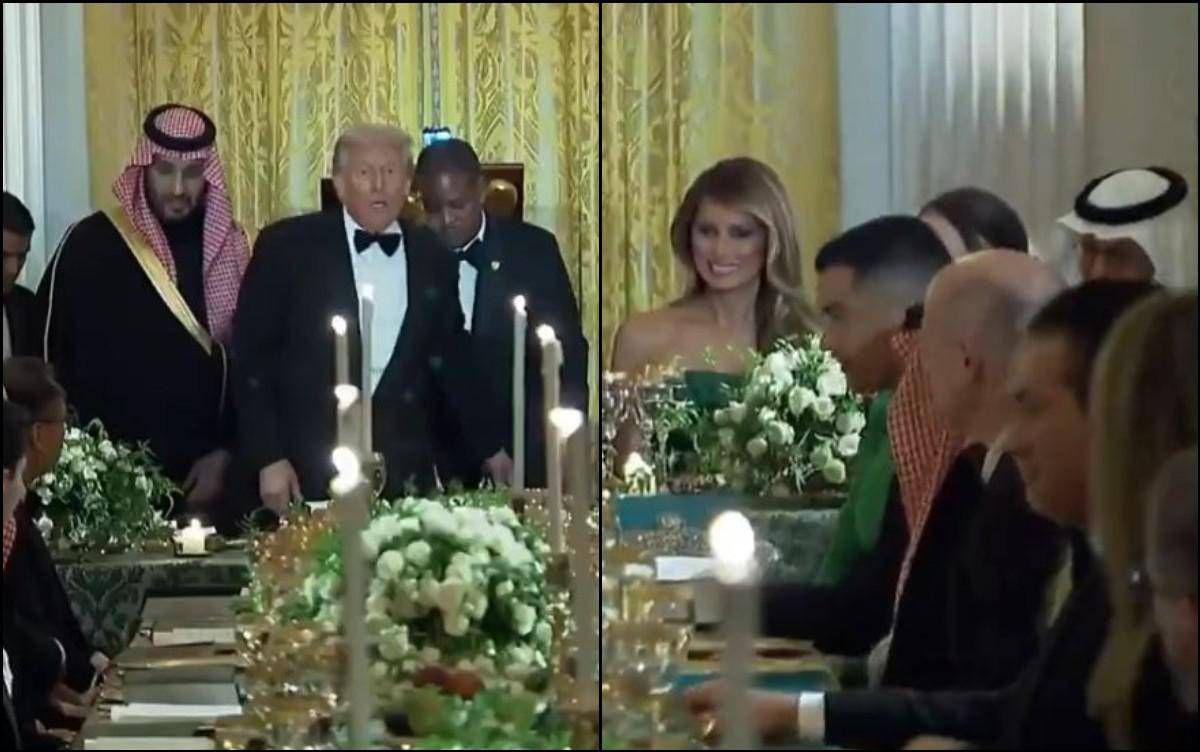 Cristiano Ronaldo alla cena di Stato con Trump e Mohammed Bin Salman: le immagini dalla Casa Bianca Cristiano Ronaldo alla cena di Stato con Trump e Mohammed Bin Salman: le immagini dalla Casa Bianca