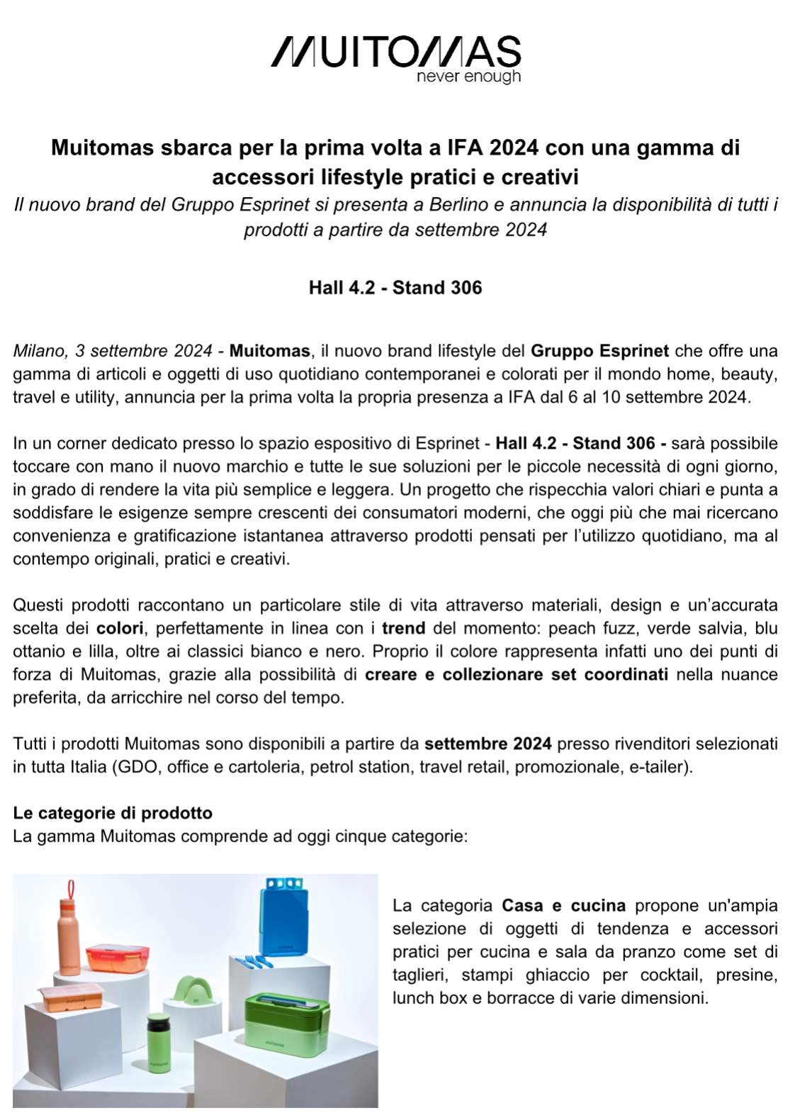 Nilox, Celly e Muitomas - i tre brand del Gruppo Esprinet - a IFA 2024