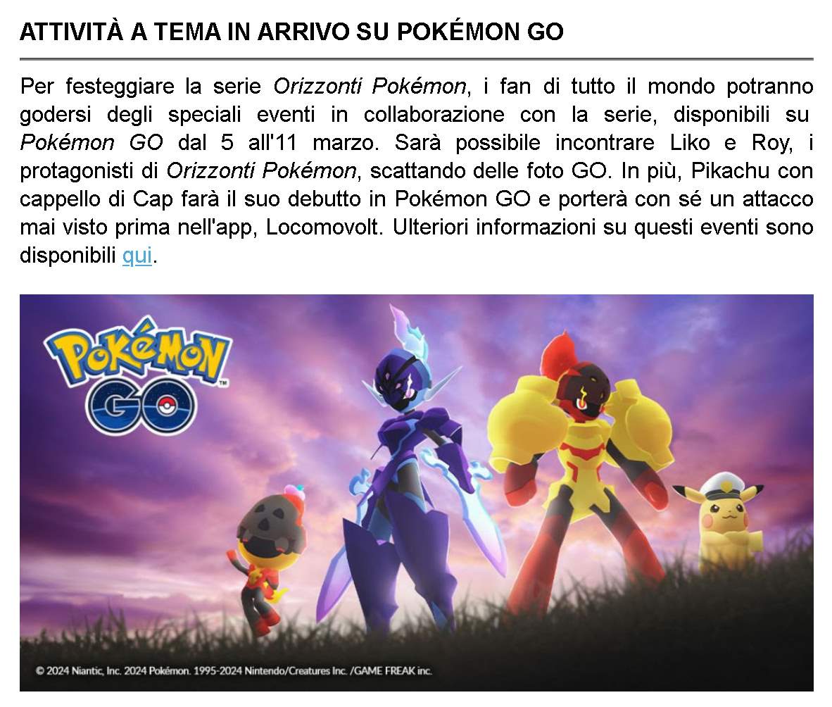 POKÉMON DAY: ANNUNCIATI EVENTI, UN VIDEOGIOCO E ALTRO
