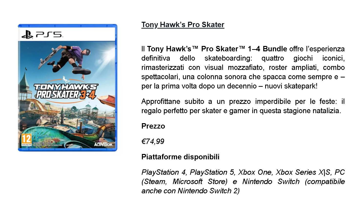 I REGALI PERFETTI PER IL NATALE SECONDO ACTIVISION