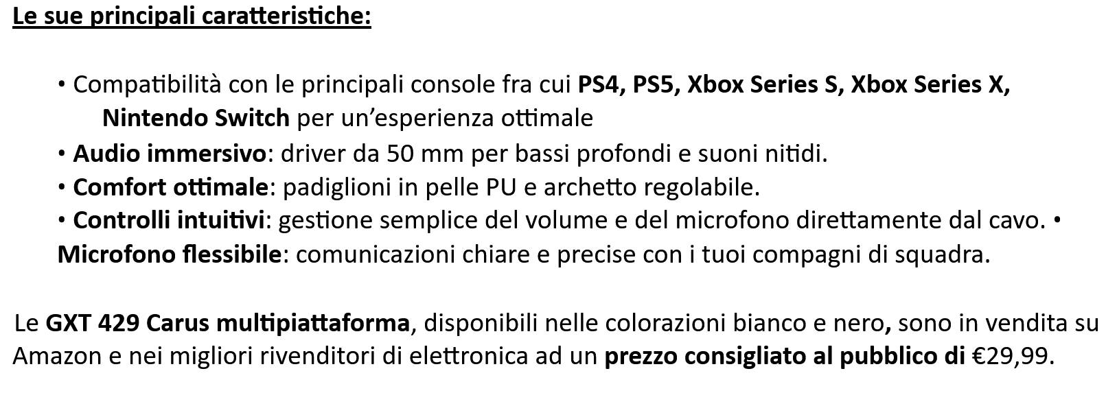 trust nuove Trust: nuove cuffie da gioco Carus