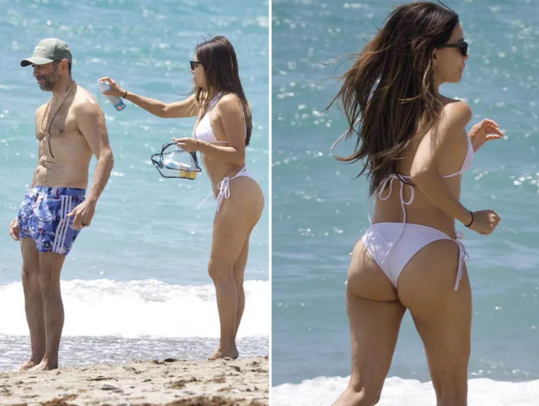 Eva Longoria a Marbella, giornata in spiaggia con il figlio Santiago e José Bastón