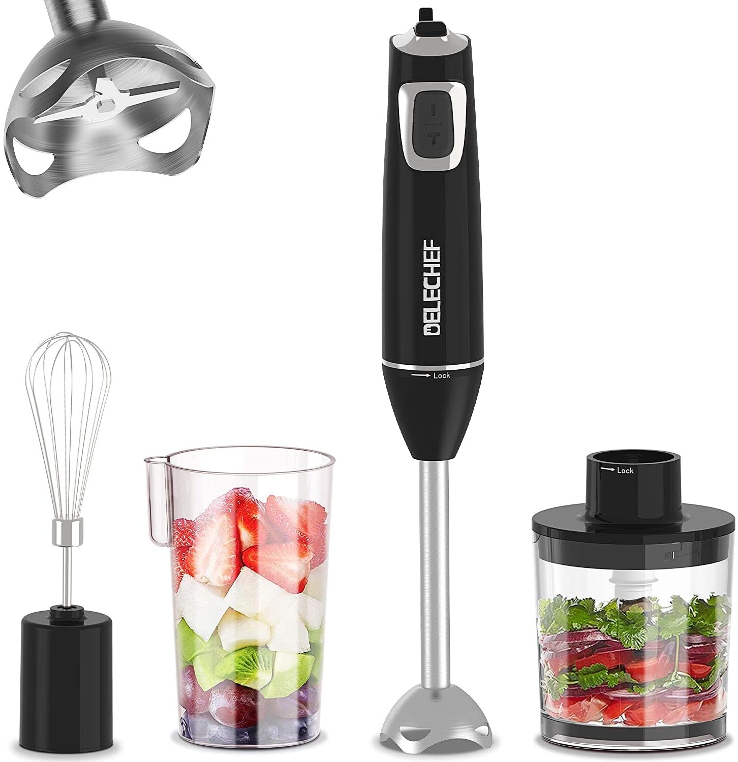 DELECHEF Frullatore Immersione Mixer Cucina Multifunzione -30% Sconti e Offerte