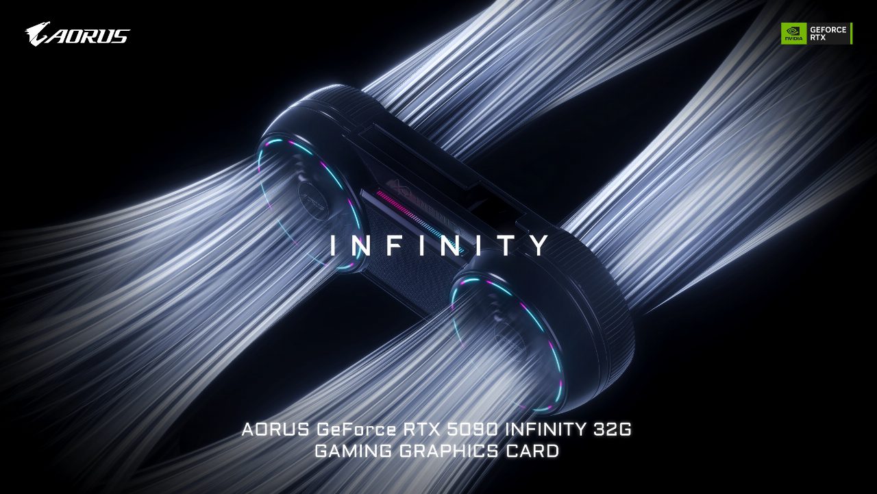 GIGABYTE AORUS RTX 5090 INFINITY, nuova GPU con raffreddamento Hyperburst e design premium