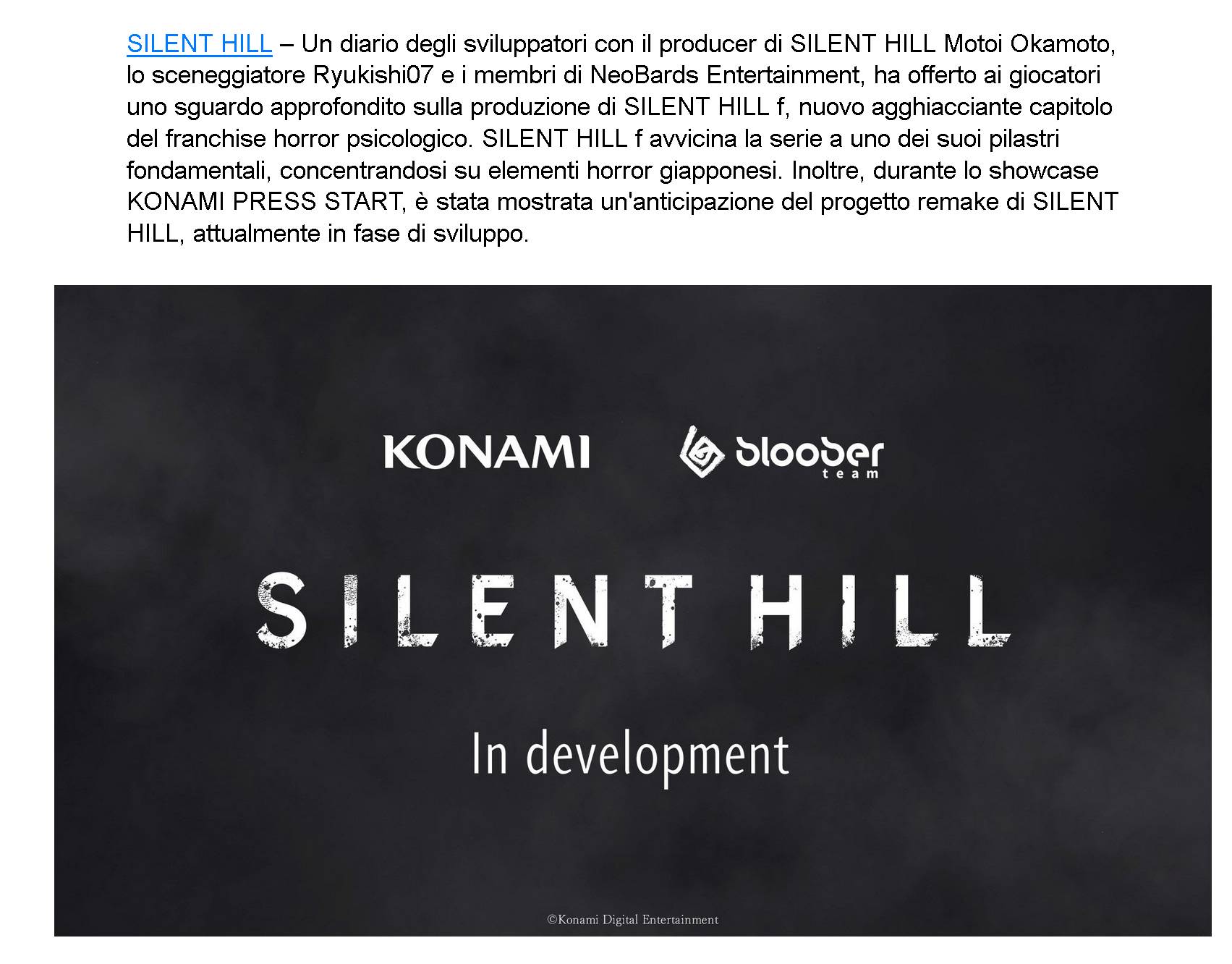 konami press KONAMI PRESS START