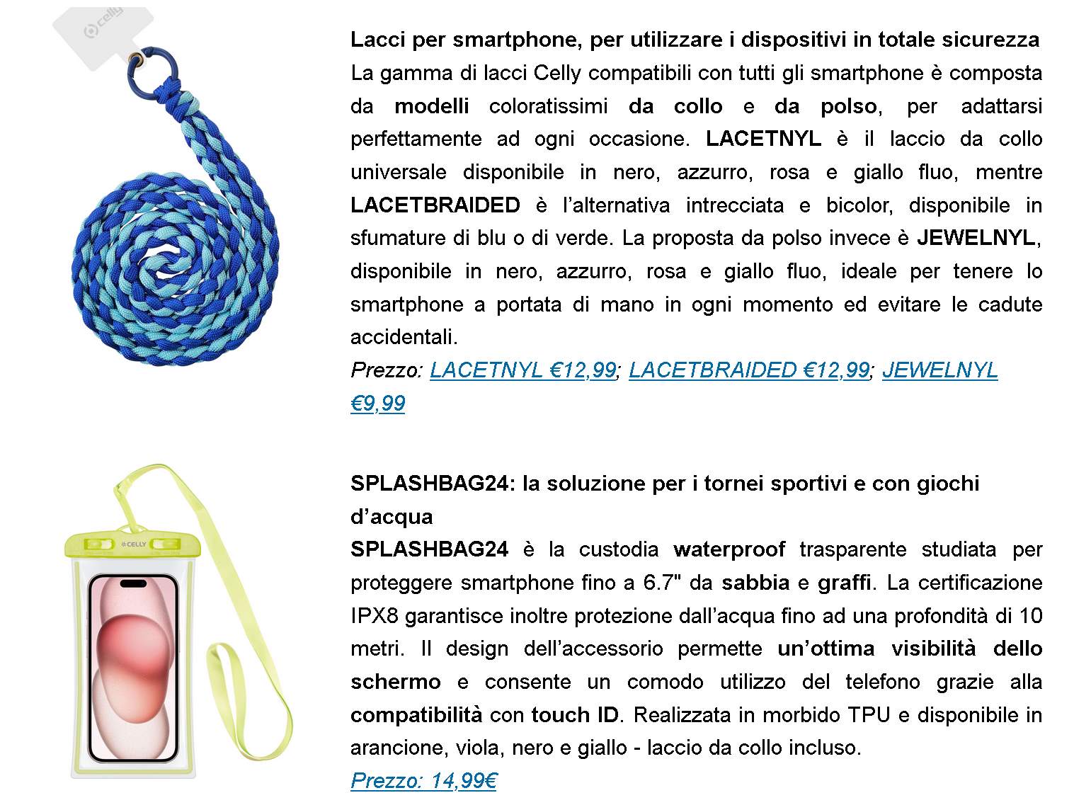 I must have di Celly per eventi estivi senza pensieri