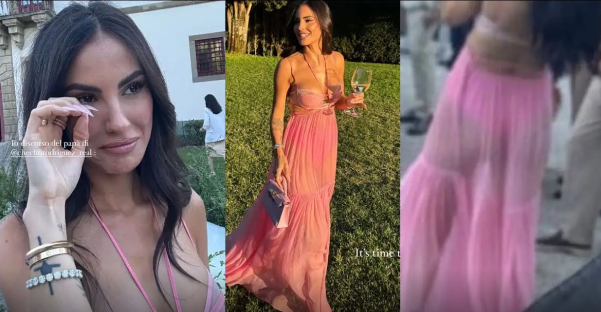 giulia lellis Giulia De Lellis al matrimonio di Cecilia Rodriguez: il look sexy che scatena polemiche