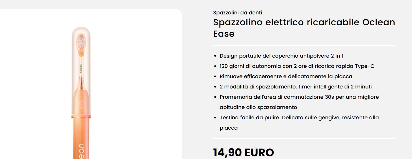 recensione spazzolino Recensione Spazzolino Elettrico Oclean Ease : lo spazzolino elettrico entry-level