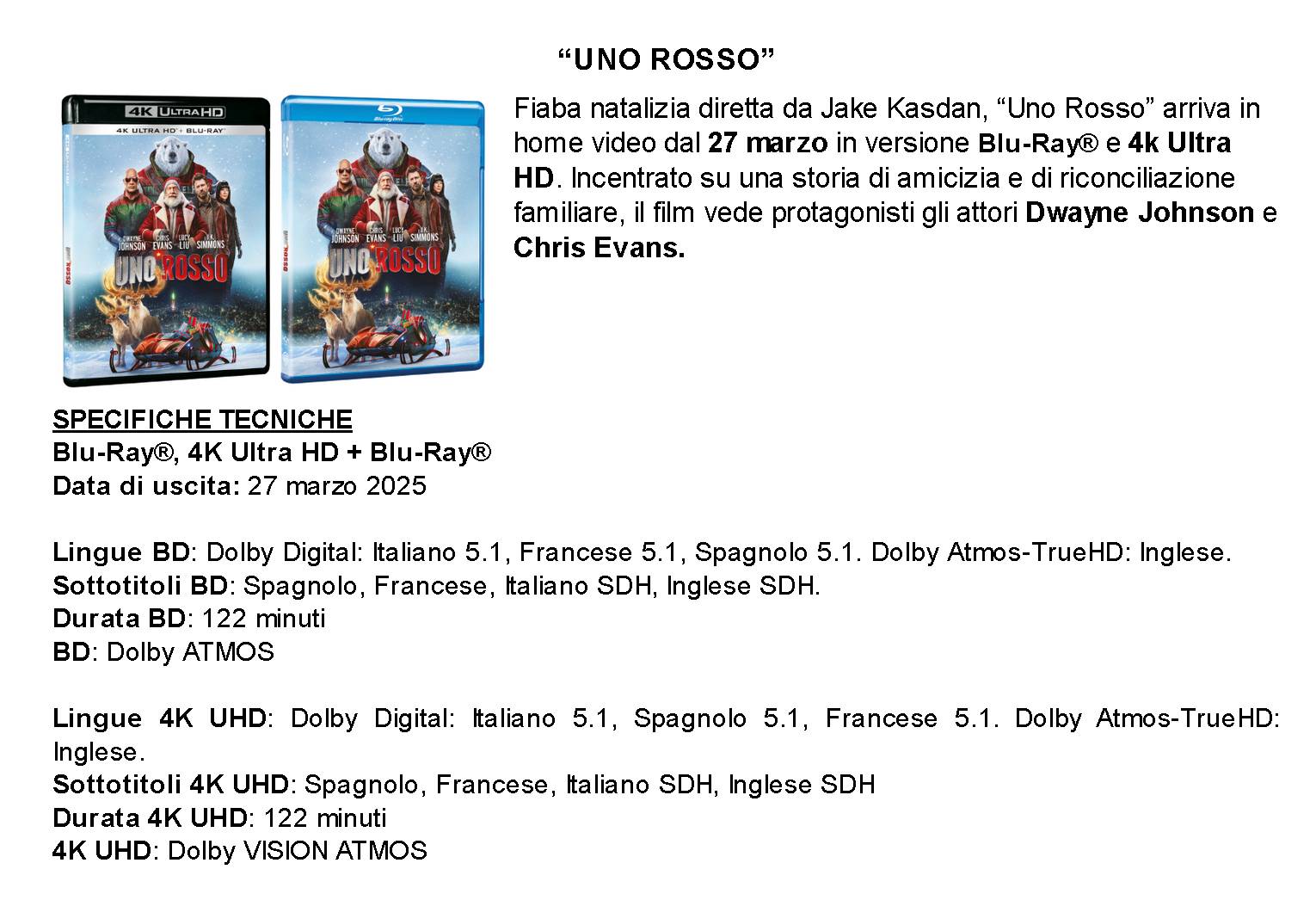 Warner Bros.Home Entertainment - uscite HOME VIDEO marzo 2025