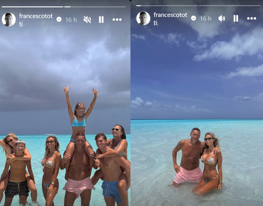 Francesco Totti Francesco Totti e Noemi Bocchi ai Caraibi, la vacanza con tutti e cinque i figli