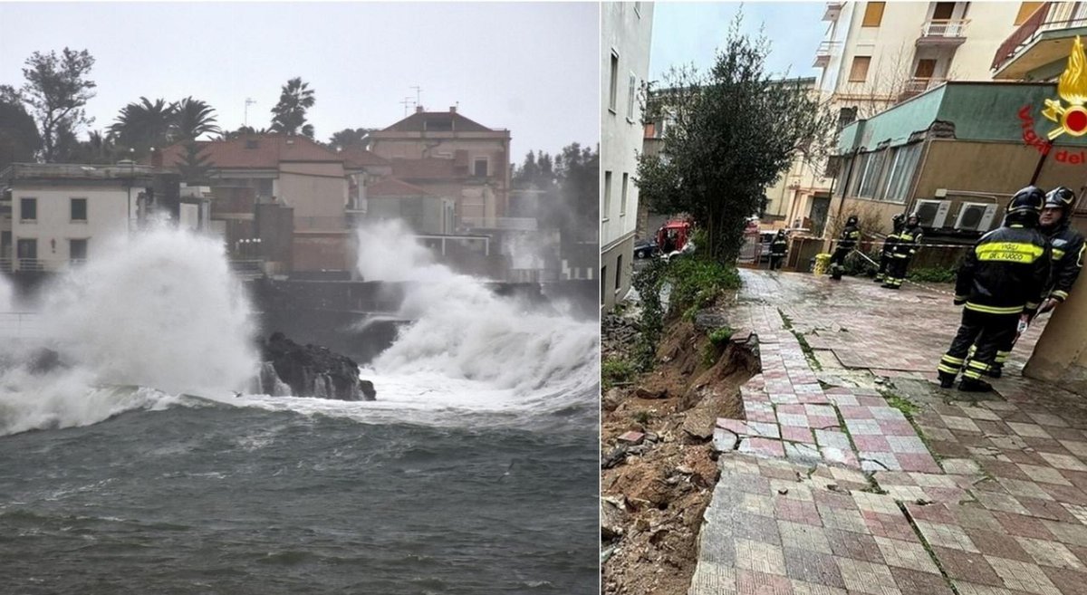 Ciclone Harry flagella il sud italia: allerta rossa e onde fino a 9 metri