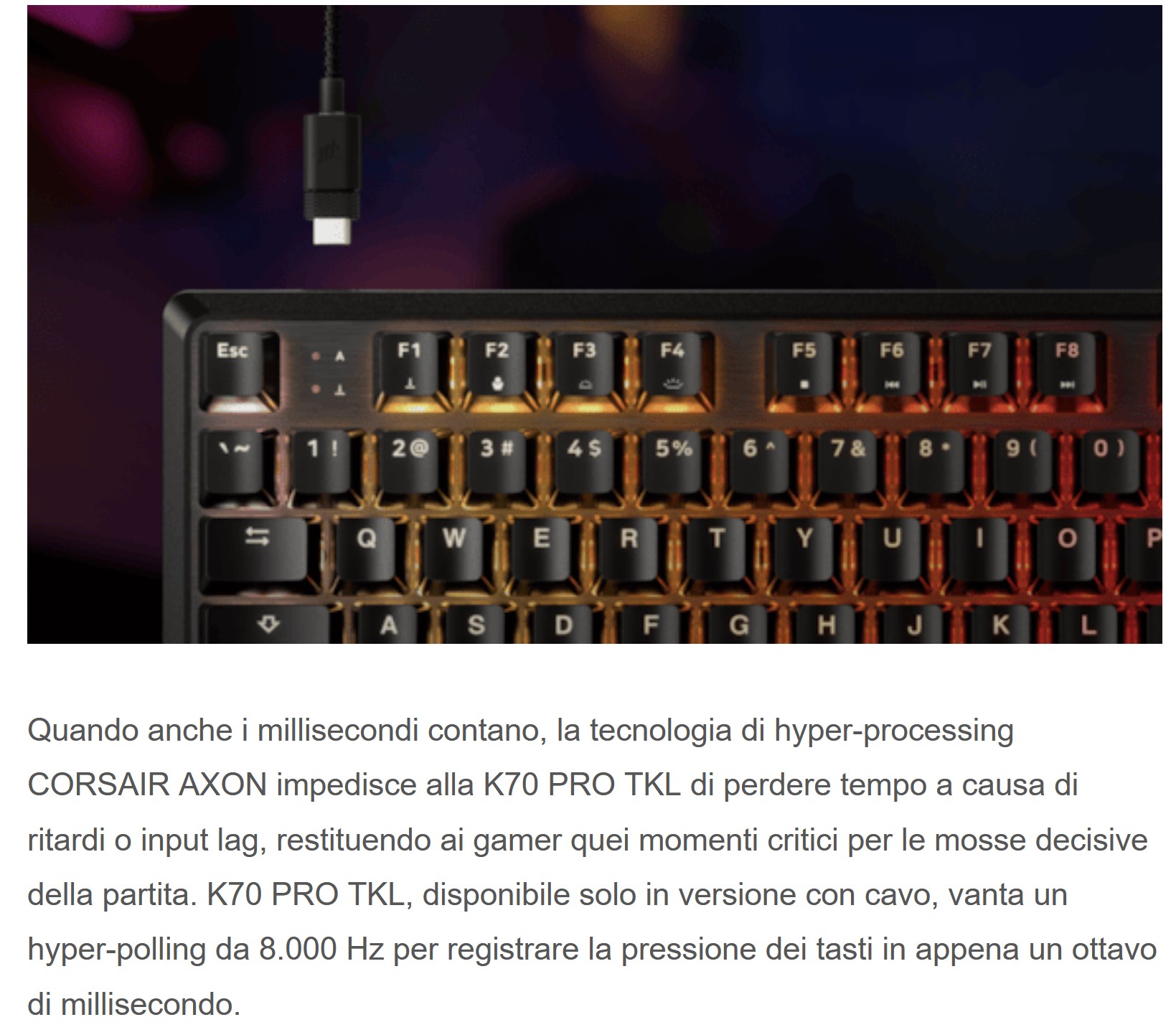 corsair presenta Corsair presenta K70 PRO TKL