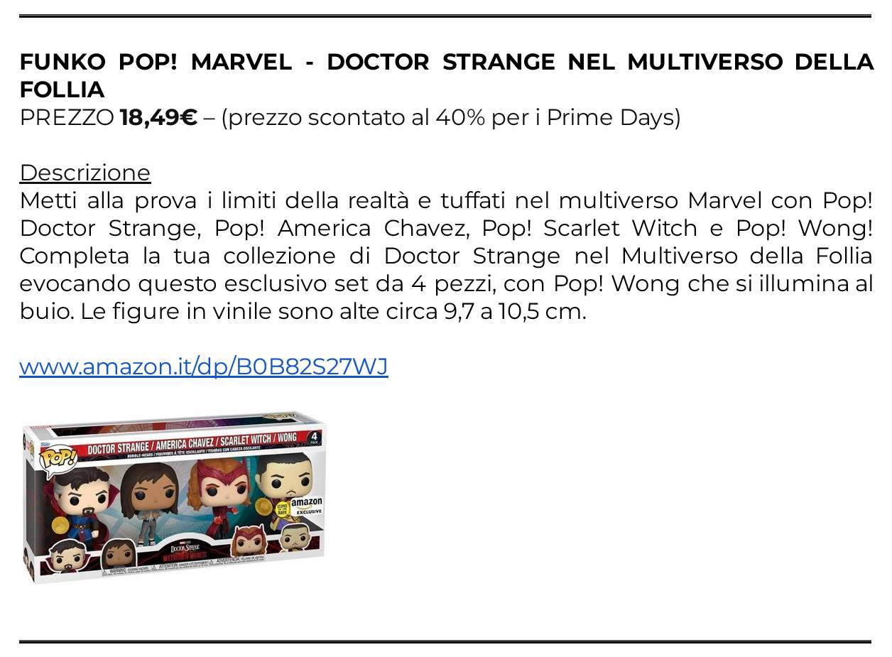 FUNKO! - le offerte per i Prime Days